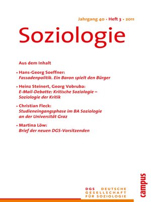 cover image of Soziologie 3.2011